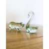 Duo animaux en verre